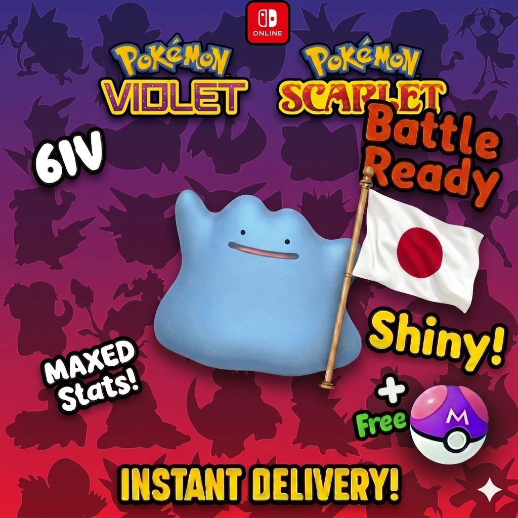 Shiny DITTO Modest Japanese Masuda Pokemon Pokémon Scarlet and Violet 6IV Shiny - Pokémon Scarlet & Violet digital Pokémon