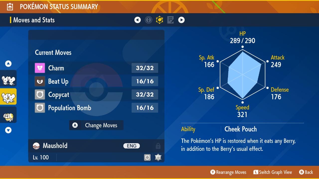 Shiny MAUSHOLD Pokémon Scarlet Violet 6IV Competitive Battle Ready - Pokémon Scarlet & Violet digital Pokémon trade image 2