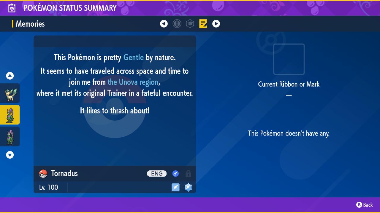 Shiny Therian Forme TORNADUS Pokémon Scarlet and Violet 6IV Pokemon Mythical - Pokémon Scarlet & Violet digital Pokémon trade