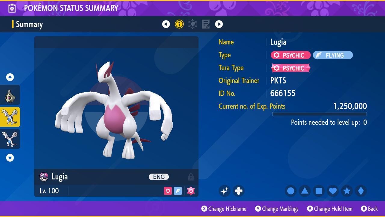 Shiny LUGIA Pokémon Scarlet and Violet 6IV Competitive Battle Ready - Pokémon Scarlet & Violet digital Pokémon trade image 2