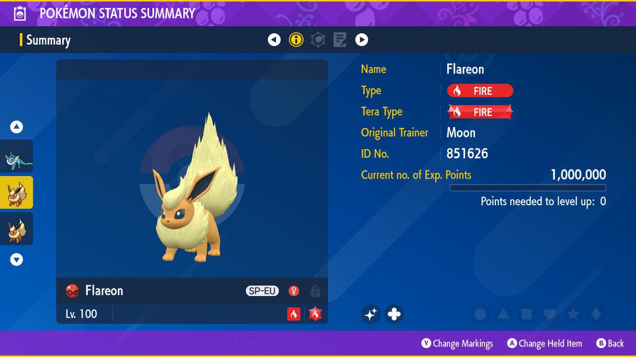 Shiny FLAREON Pokémon Scarlet Violet 6IV Competitive Battle Ready – image 2