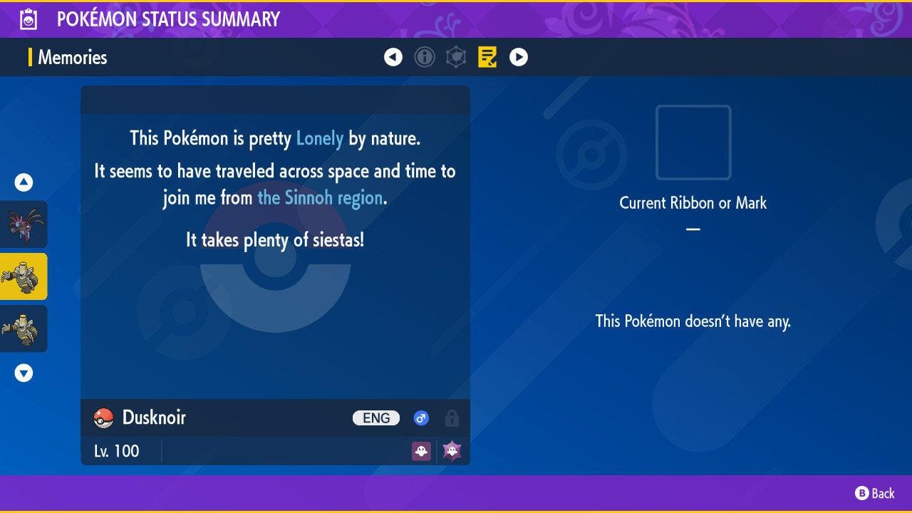 Shiny DUSKNOIR Pokémon Scarlet Violet 6IV Competitive Battle Ready - Pokémon Scarlet & Violet digital Pokémon trade image 3
