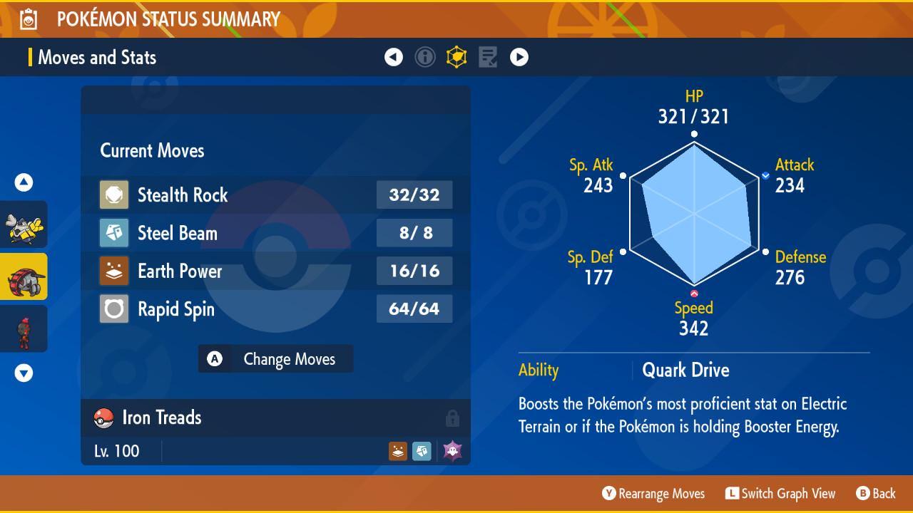 SHINY 6iv IRON TREADS Pokémon Scarlet and Violet 6IV Competitive Battle Ready - Pokémon Scarlet & Violet digital Pokémon