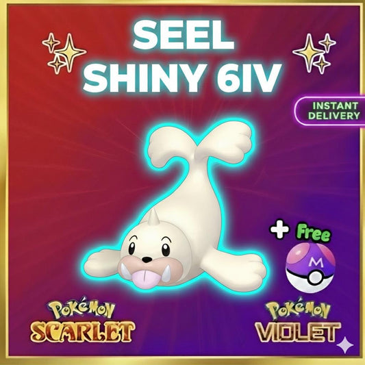 Pokemon Scarlet and Violet Shiny SEEL 6IV Competitive Battle Ready - Pokémon Scarlet & Violet digital Pokémon trade by