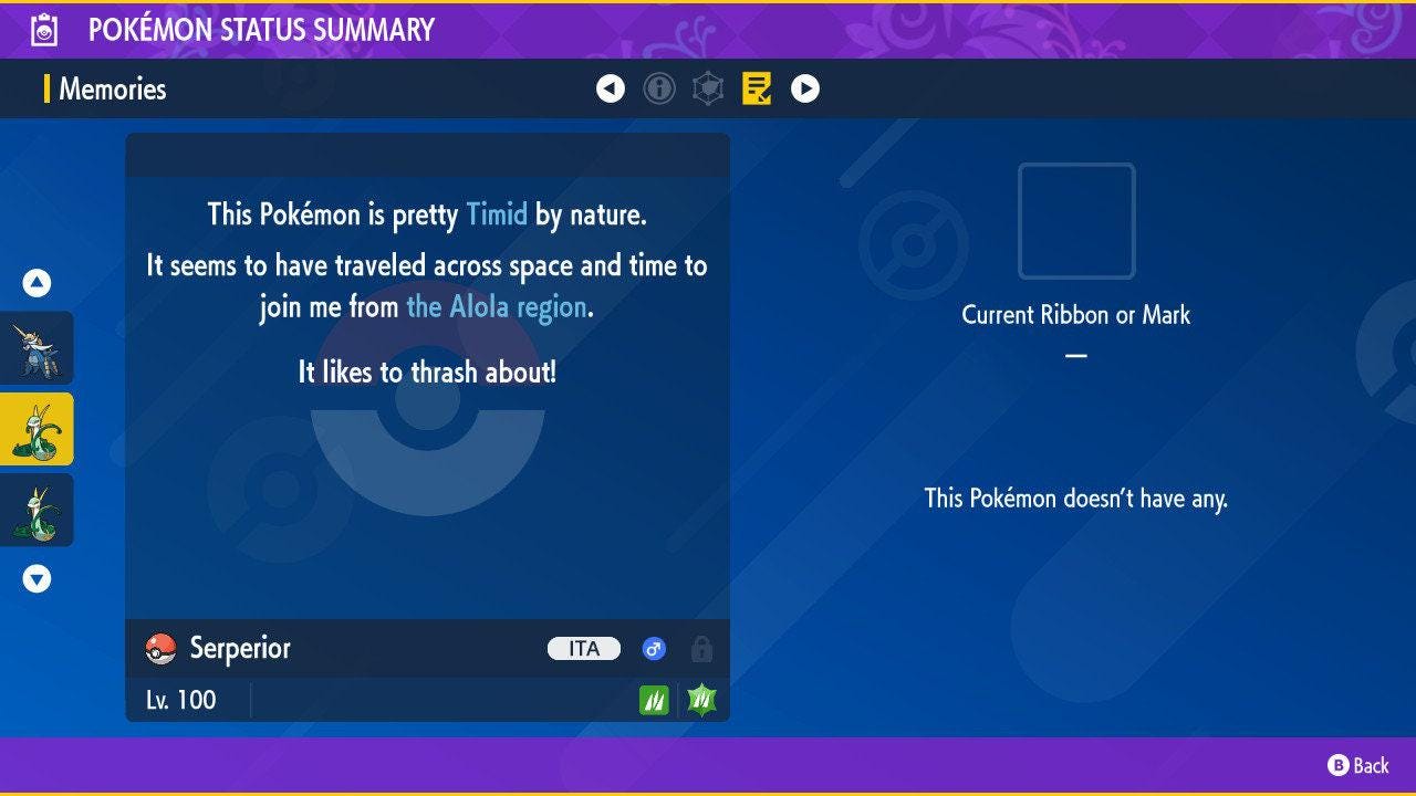 Shiny SERPERIOR Pokémon Scarlet and Violet 6IV Competitive Battle Ready - Pokémon Scarlet & Violet digital Pokémon trade