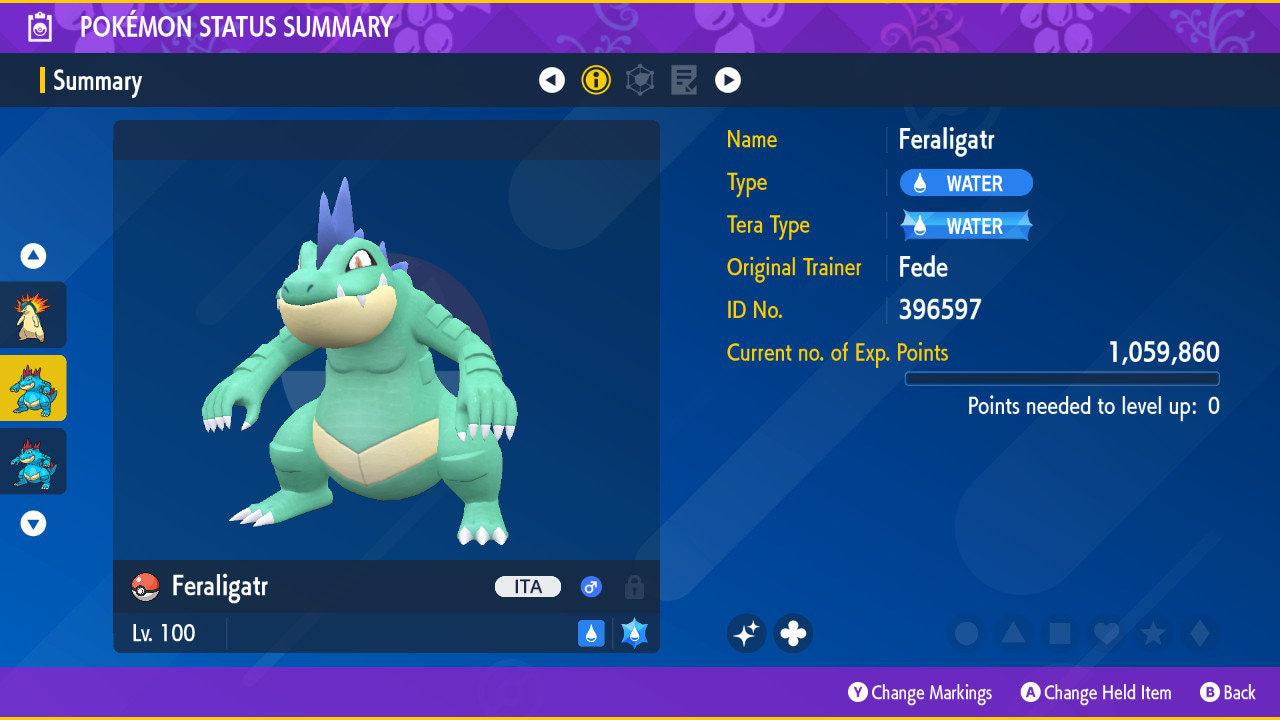 Shiny FERALIGATR Pokémon Scarlet and Violet 6IV Competitive Battle Ready - Pokémon Scarlet & Violet digital Pokémon trade