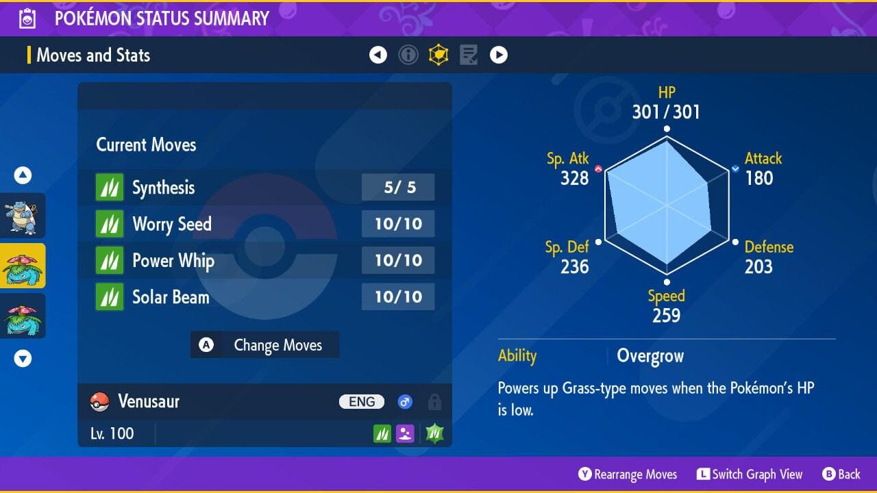 Shiny VENUSAUR Pokémon Scarlet and Violet 6IV Competitive Battle Ready - Pokémon Scarlet & Violet digital Pokémon trade image