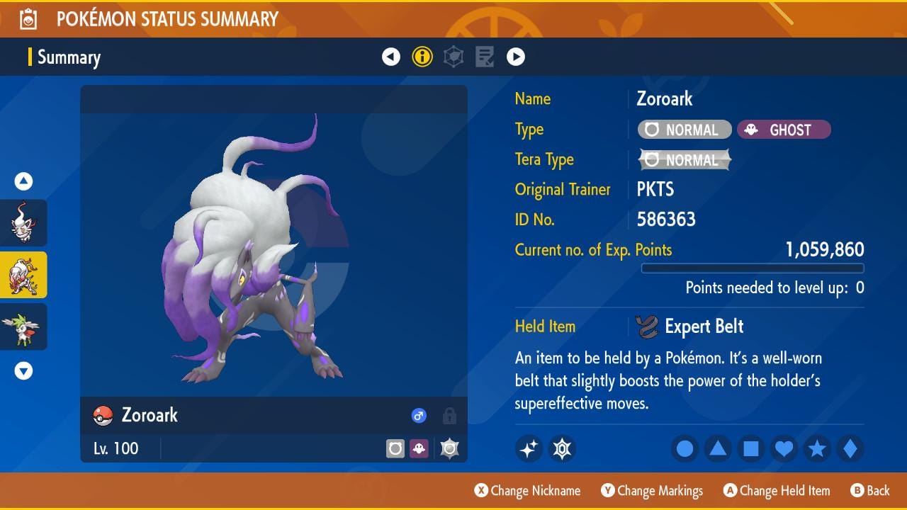 Shiny Hisuian ZOROARK Pokémon Scarlet Violet 6IV Competitive Battle Ready - Pokémon Scarlet & Violet digital Pokémon trade