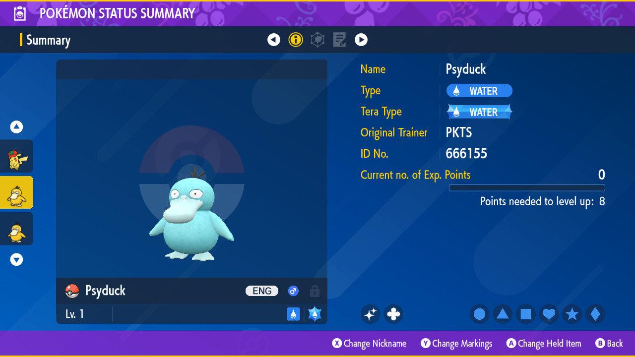 Shiny PSYDUCK Pokémon Scarlet Violet 6IV Competitive Battle Ready - Pokémon Scarlet & Violet digital Pokémon trade image 2