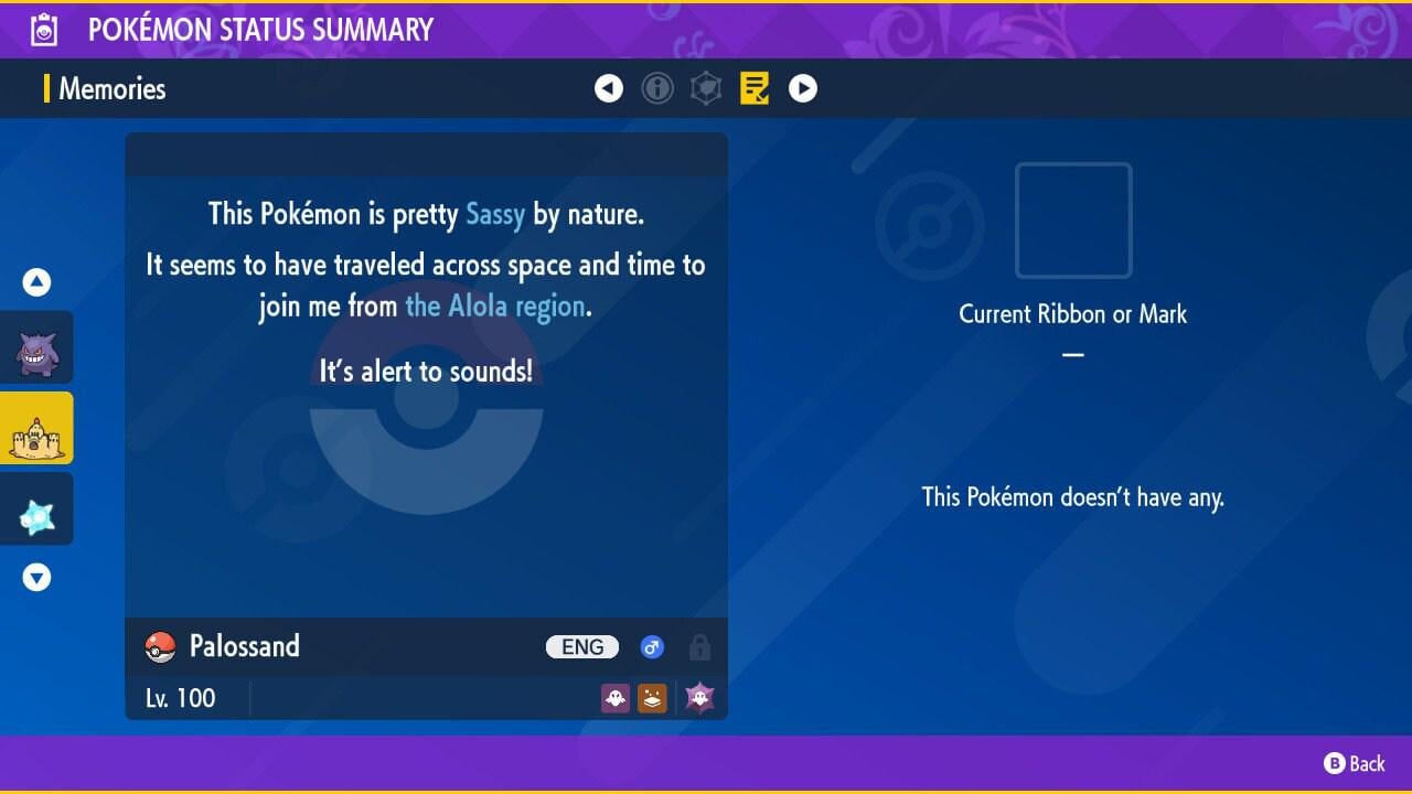 Shiny PALOSSAND Pokémon Scarlet Violet 6IV Competitive Battle Ready - Pokémon Scarlet & Violet digital Pokémon trade image 3