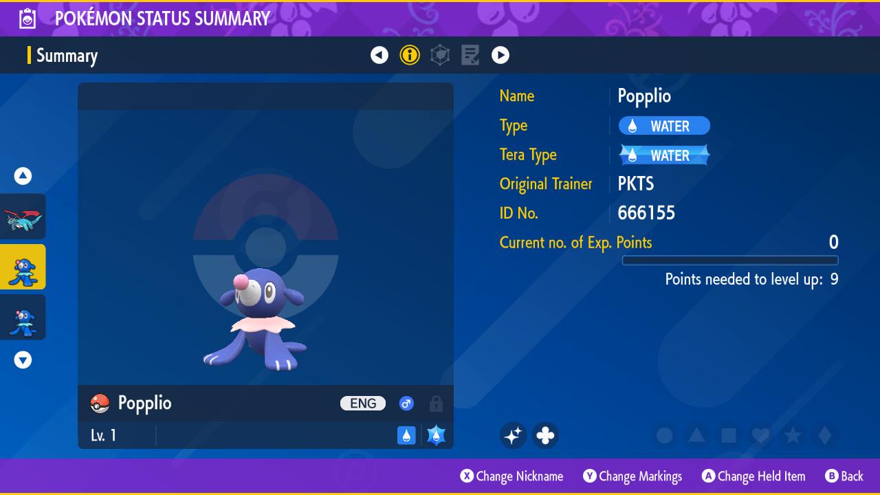 Shiny POPPLIO Pokémon Scarlet and Violet 6IV Competitive Battle Ready - Pokémon Scarlet & Violet digital Pokémon trade by