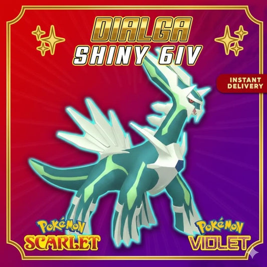 Shiny DIALGA Pokémon Scarlet Violet 6IV Competitive Battle Ready - Pokémon Scarlet & Violet digital Pokémon trade by