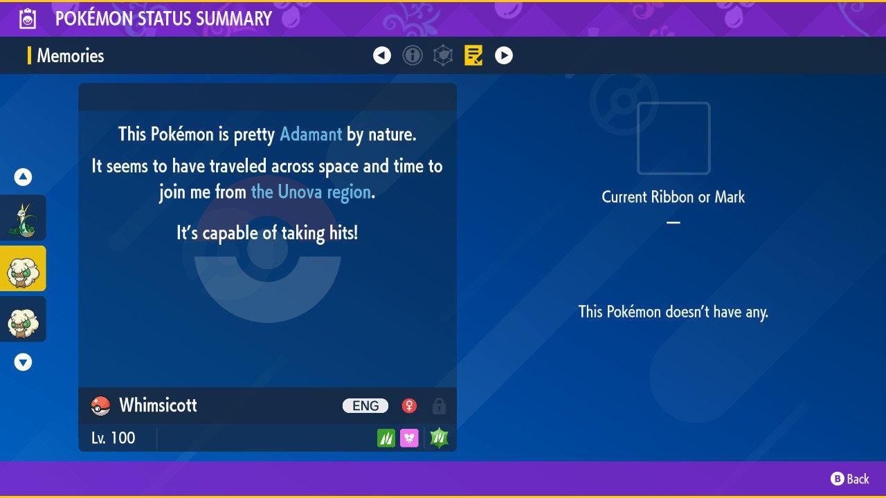 Shiny WHIMSICOTT Pokémon Scarlet Violet 6IV Competitive Battle Ready - Pokémon Scarlet & Violet digital Pokémon trade image 2