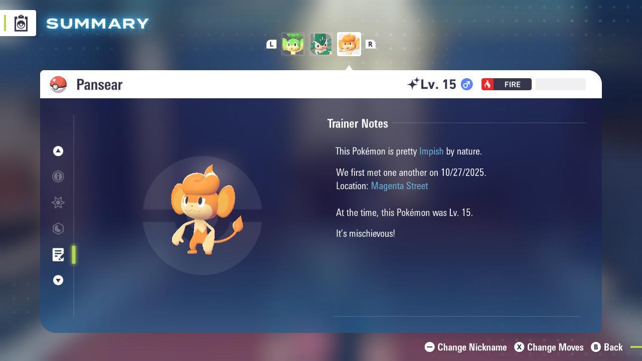 Shiny PANSEAR Pokémon Legends ZA 6IV Competitive Battle Ready - Pokémon Legends: Z-A digital Pokémon trade image 4