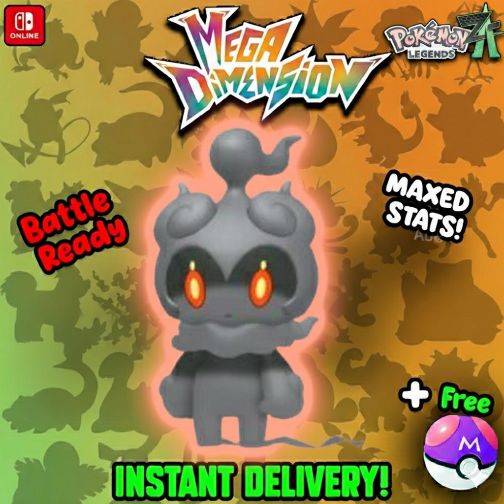 Shiny Marshadow Pokemon Legends ZA Mega Dimension DLC Pokemon Legends Za Mega - Pokémon Legends: Z-A digital Pokémon trade by