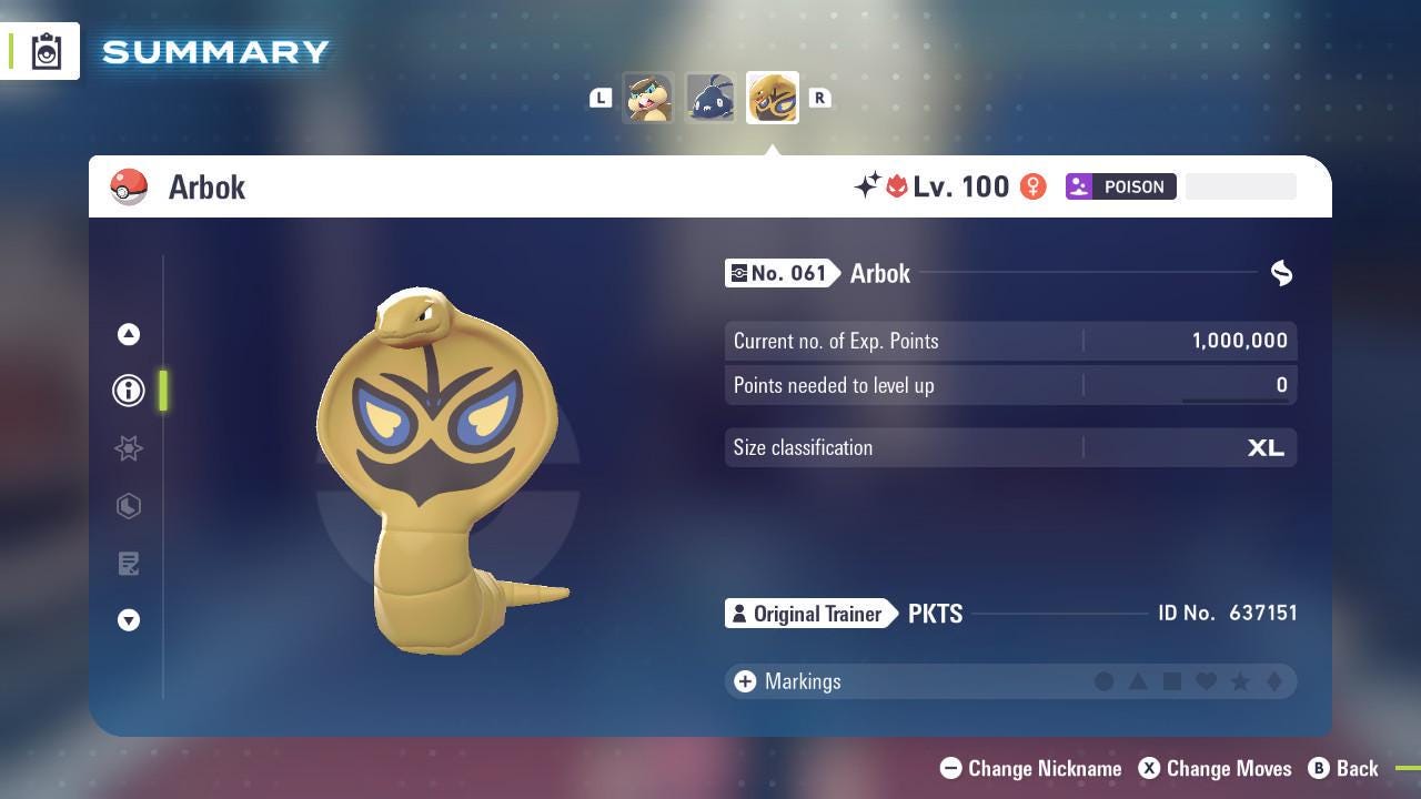 Shiny Alpha Arbok Pokémon Legends ZA 6IV Competitive Battle Ready – image 2