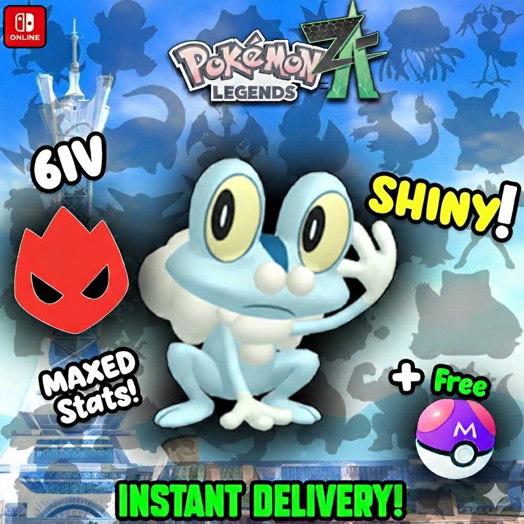 Shiny Alpha Froakie Pokémon Legends ZA 6IV Competitive Battle Ready - Pokémon Legends: Z-A digital Pokémon trade by