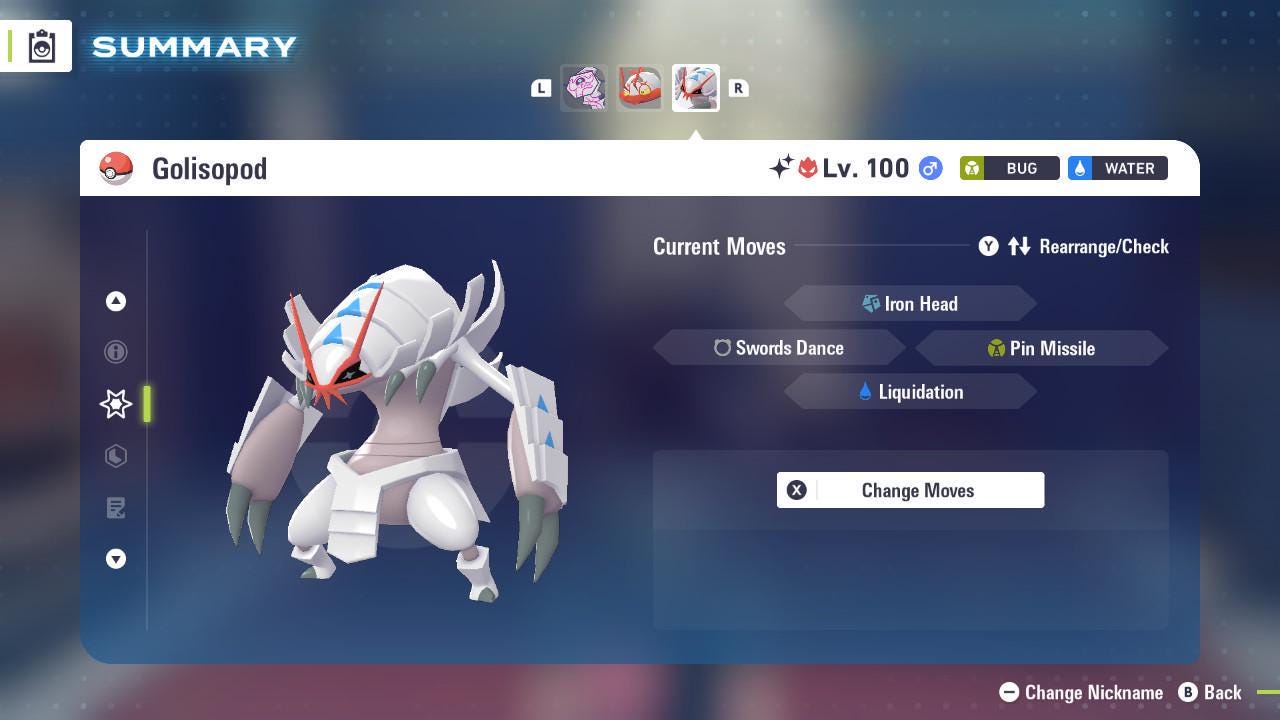 Shiny Alpha Golisopod Pokémon Legends ZA 6IV Competitive Battle Ready - Pokémon Legends: Z-A digital Pokémon trade image 4