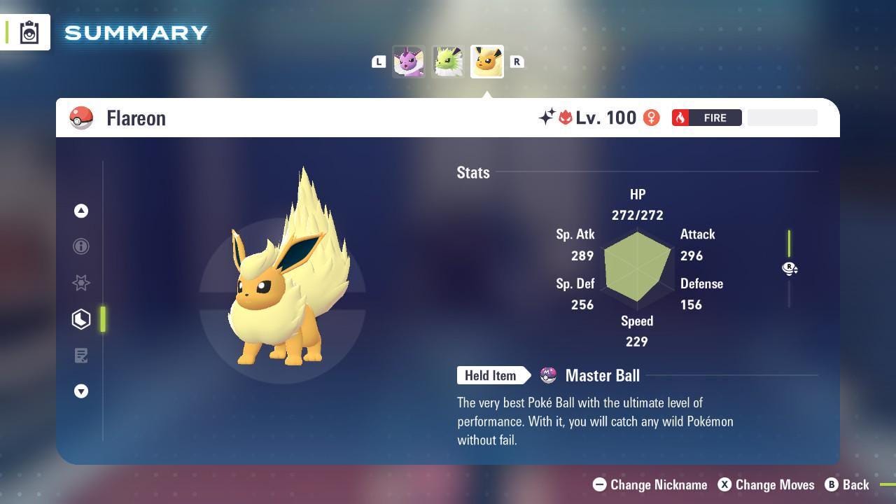 Shiny Alpha Flareon Pokémon Legends ZA 6IV Competitive Battle Ready - Pokémon Legends: Z-A digital Pokémon trade image 2