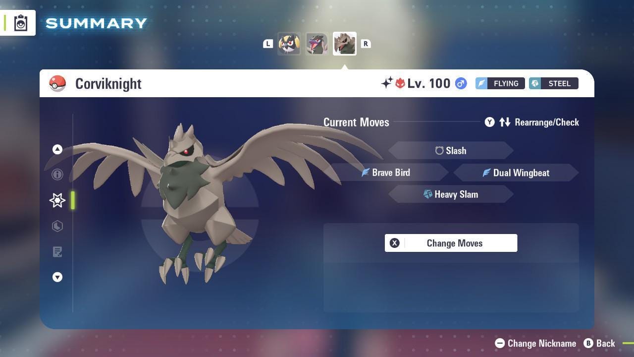 Shiny Alpha Corviknight Pokémon Legends ZA 6IV Competitive Battle Ready - Pokémon Legends: Z-A digital Pokémon trade image 3