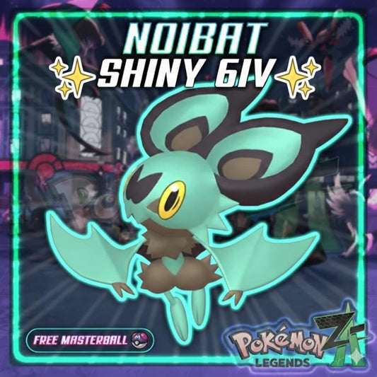 Shiny NOIBAT Pokémon Legends ZA 6IV Competitive Battle Ready - Pokémon Legends: Z-A digital Pokémon trade by PokeTradingShop