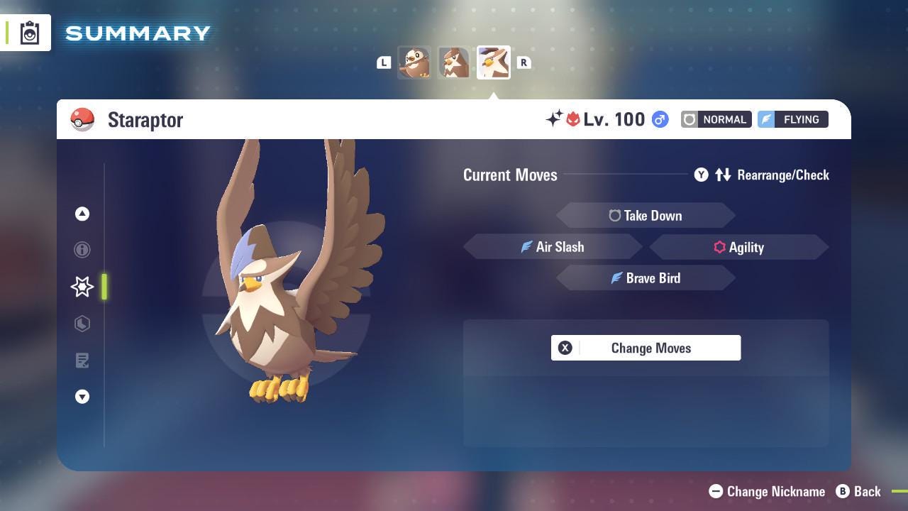 Shiny Alpha Staraptor Pokemon Legends Za Mega Dimension DLC 6IV Competitive Battle - Pokémon Legends: Z-A digital Pokémon
