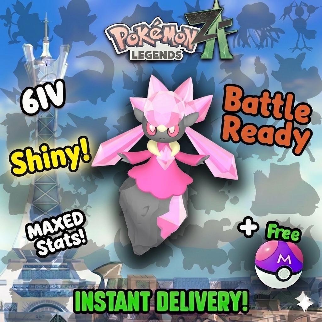 Pokemon Za Shiny 6IV Event DIANCIE Competitive Battle Ready - Pokémon Digital Trade digital Pokémon trade by PokeTradingShop