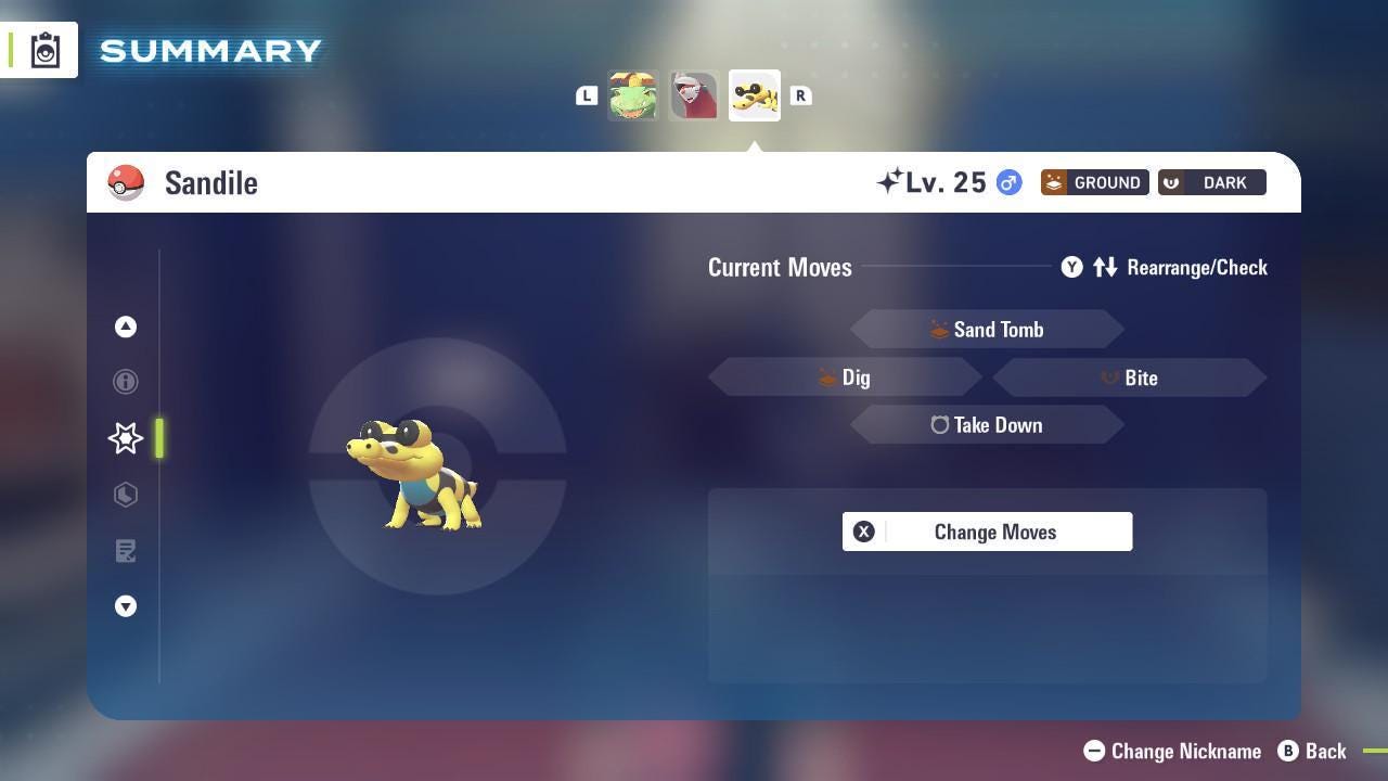 Shiny SANDILE Pokémon Legends ZA 6IV Competitive Battle Ready - Pokémon Legends: Z-A digital Pokémon trade image 3