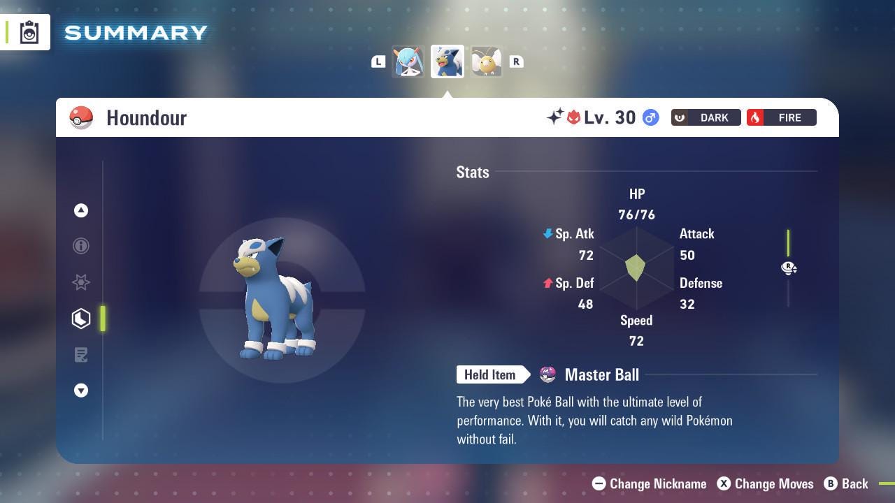 Shiny Alpha Houndour Pokémon Legends ZA 6IV Competitive Battle Ready - Pokémon Legends: Z-A digital Pokémon trade by