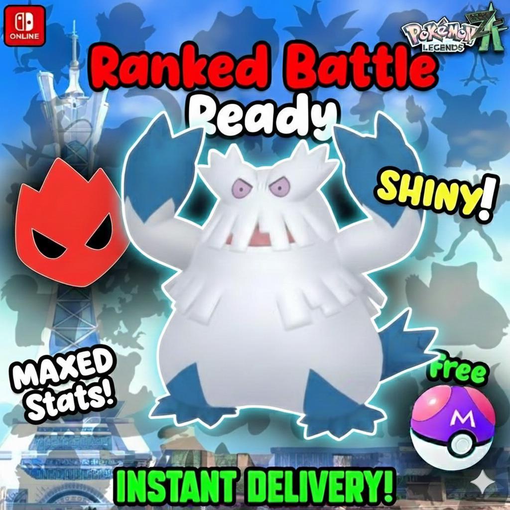 Shiny Alpha Abomasnow Pokémon Legends ZA 6IV Competitive Battle Ready - Pokémon Legends: Z-A digital Pokémon trade by
