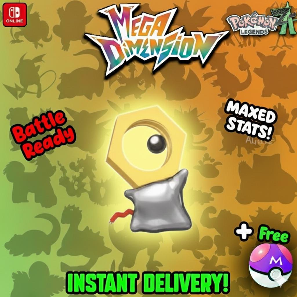 Non Shiny 6IV Meltan Pokemon Legends Za Mega Dimension DLC 6IV Competitive Battle - Pokémon Legends: Z-A digital Pokémon