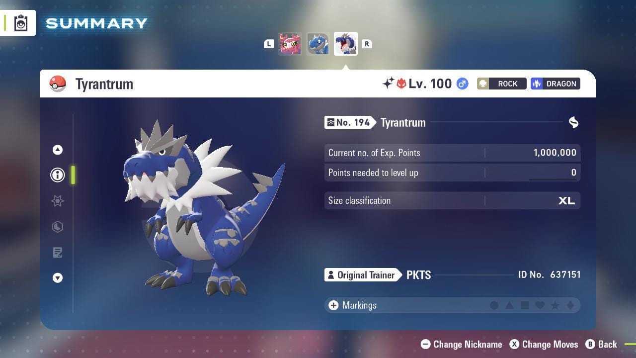 Shiny Alpha Tyrantrum Pokémon Legends ZA 6IV Competitive Battle Ready - Pokémon Legends: Z-A digital Pokémon trade image 3