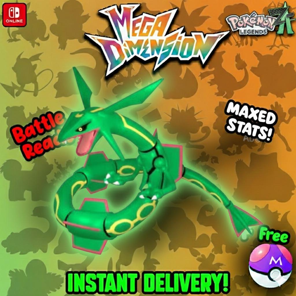 Non Shiny 6IV Rayquaza Pokemon Legends Za Mega Dimension DLC 6IV Competitive - Pokémon Legends: Z-A digital Pokémon trade by