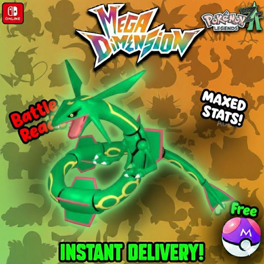 Non Shiny 6IV Rayquaza Pokemon Legends Za Mega Dimension DLC 6IV Competitive - Pokémon Legends: Z-A digital Pokémon trade by