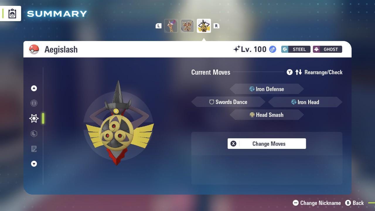 Shiny AEGISLASH Pokémon Legends ZA 6IV Competitive Battle Ready - Pokémon Legends: Z-A digital Pokémon trade image 4