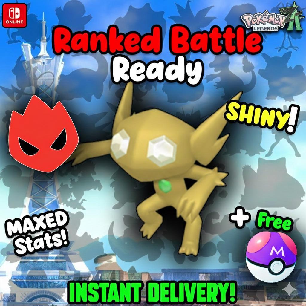 Shiny Alpha Sableye Pokémon Legends ZA 6IV Competitive Battle Ready - Pokémon Legends: Z-A digital Pokémon trade by