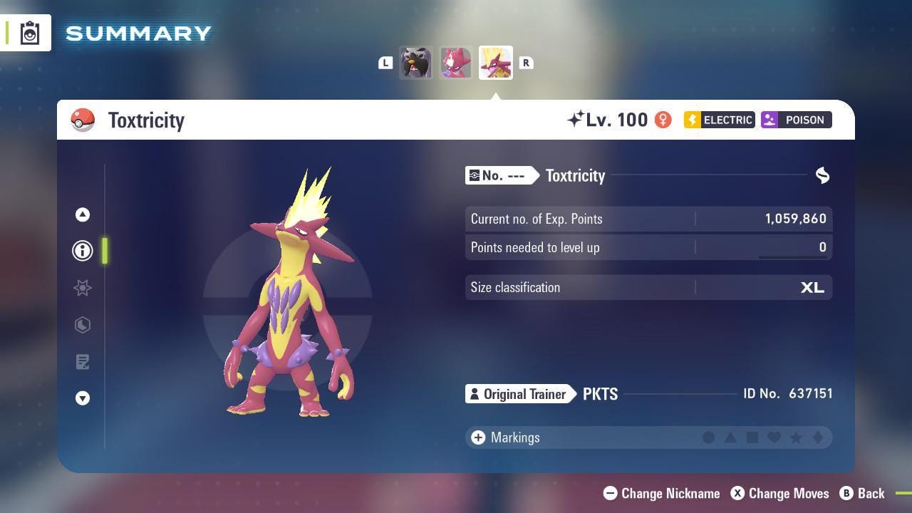 Shiny Amped Form Toxtricity Pokémon Legends ZA 6IV Competitive Battle Ready - Pokémon Legends: Z-A digital Pokémon trade