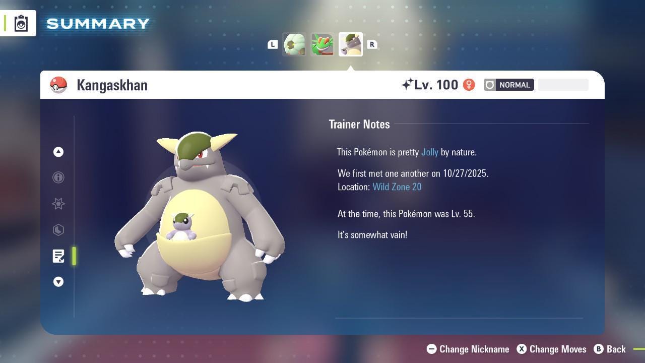 Shiny KANGASKHAN Pokémon Legends ZA 6IV Competitive Battle Ready - Pokémon Legends: Z-A digital Pokémon trade image 4