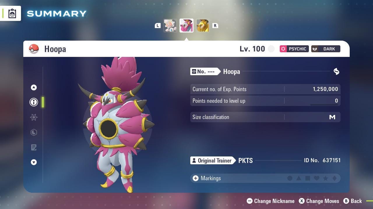 Shiny Unbound Hoopa Pokémon Legends ZA 6IV Competitive Battle Ready - Pokémon Legends: Z-A digital Pokémon trade image 3