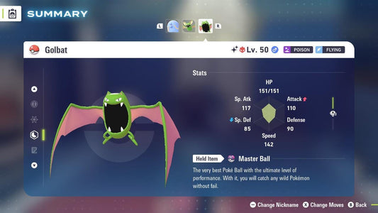 Shiny Alpha Golbat Pokemon Legends Za Mega Dimension DLC 6IV Competitive Battle - Pokémon Legends: Z-A digital Pokémon trade