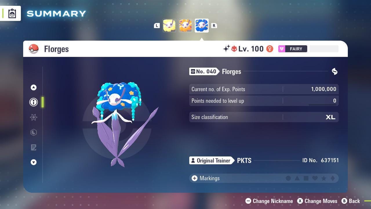 Shiny Alpha Blue Florges Pokémon Legends ZA 6IV Competitive Battle Ready - Pokémon Legends: Z-A digital Pokémon trade image 2