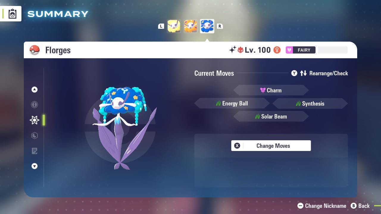 Shiny Alpha Blue Florges Pokémon Legends ZA 6IV Competitive Battle Ready - Pokémon Legends: Z-A digital Pokémon trade image 3