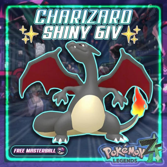 Shiny CHARIZARD Pokémon Legends ZA 6IV Competitive Battle Ready - Pokémon Legends: Z-A digital Pokémon trade by