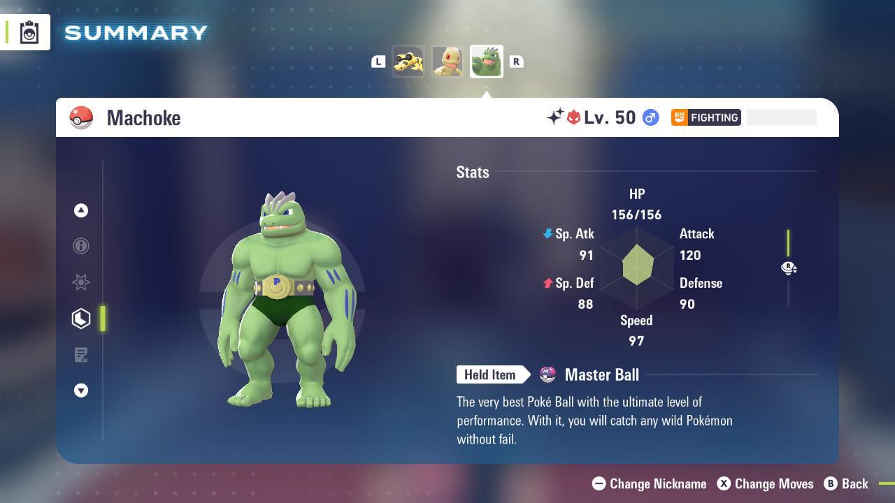 Shiny Alpha Machoke Pokémon Legends ZA 6IV Competitive Battle Ready - Pokémon Legends: Z-A digital Pokémon trade by