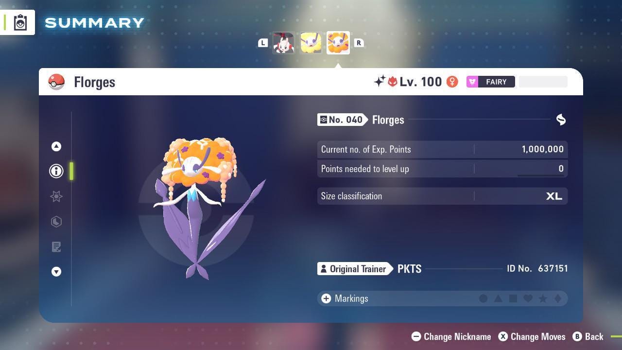 Shiny Alpha Orange Florges Pokémon Legends ZA 6IV Competitive Battle Ready - Pokémon Legends: Z-A digital Pokémon trade image