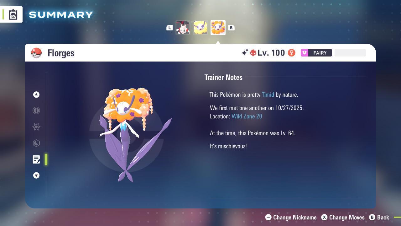 Shiny Alpha Orange Florges Pokémon Legends ZA 6IV Competitive Battle Ready - Pokémon Legends: Z-A digital Pokémon trade image