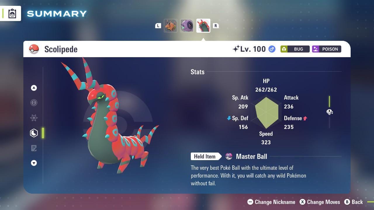Shiny SCOLIPEDE Pokémon Legends ZA 6IV Competitive Battle Ready - Pokémon Legends: Z-A digital Pokémon trade image 2