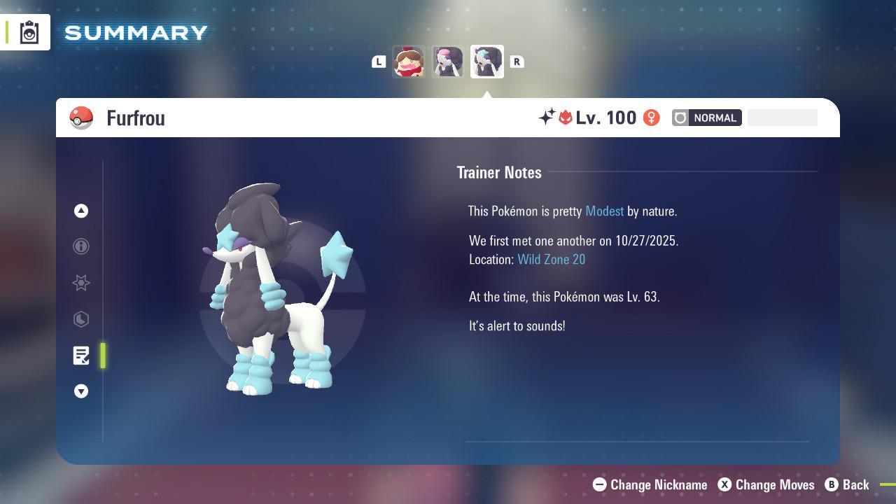 Shiny Alpha Star Furfrou Pokémon Legends ZA 6IV Competitive Battle Ready - Pokémon Legends: Z-A digital Pokémon trade image 4