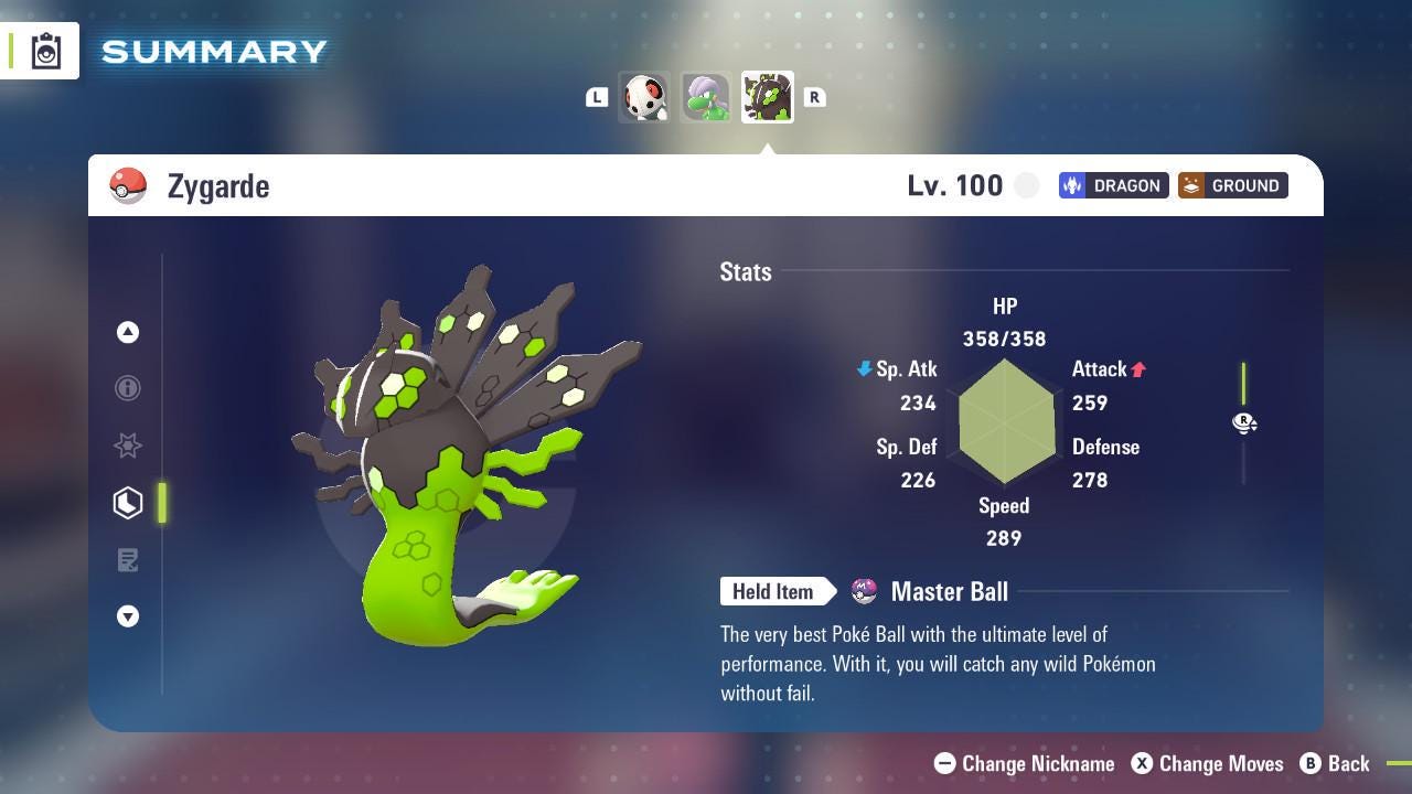 Pokemon Za Non Shiny 6IV 50% ZYGARDE Competitive Battle Ready - Pokémon Legends: Z-A digital Pokémon trade image 2