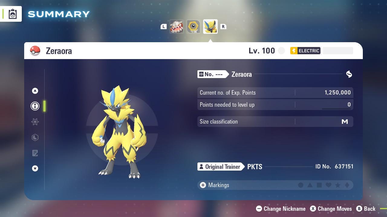 Non Shiny 6IV Zeraora Pokemon Legends Za Mega Dimension DLC 6IV Competitive Battle - Pokémon Legends: Z-A digital Pokémon